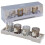 URBN Living Home Decor 4 Tea Light Holders Wood Tray Decorative Stones Gift Set 1