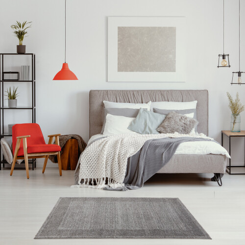 (60X110 cm) Ephesus Collection Modern Rugs in Grey 2