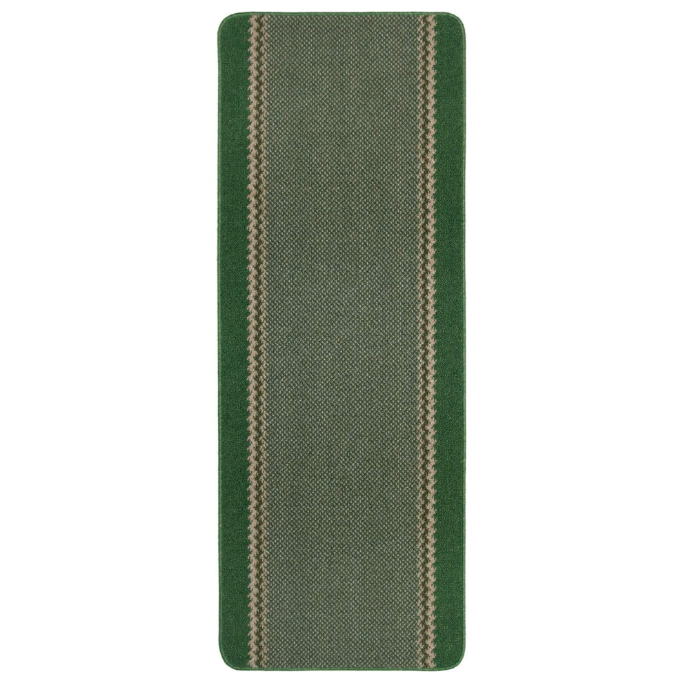 The Rugs (67X100 Cm) Washable Designer Rugs & Mats Lined Bordered Design In Green