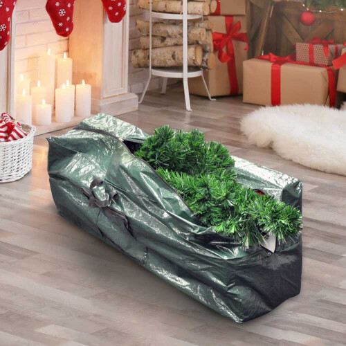 Sac de rangement pour sapin de Noël et décorations Kingfisher Vert