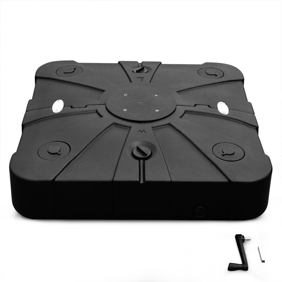 Offset Patio Umbrella Base Weight Stand Square Holder with Wheels