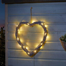 Garden Decoration Solar Warm White LED In-Lit Firefly Heart Indoor Outdoor