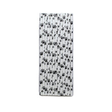 (White & Black Paw) 200 PCS Paper Straws Eco-Friendly & Biodegradable