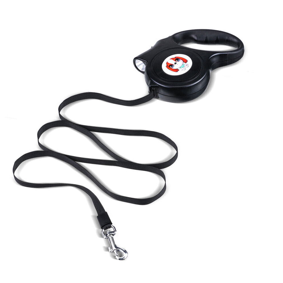 Dog Traction Leash Waterproof Flexible Leash Self-Locking Hook With LED Flashlight