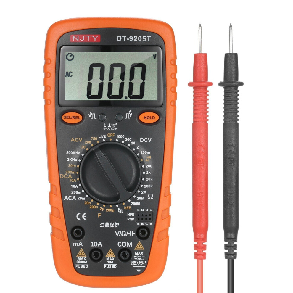 2000 Counts Multimeter True Rms Universal Measuring Ac/Dc Current Voltage Resistance 3654659041562