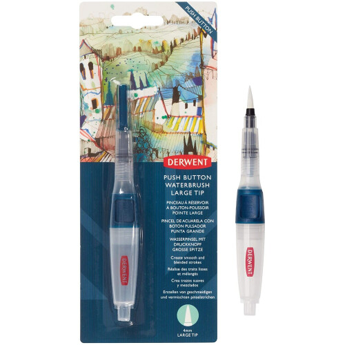 Derwent Derwent - Pennello a riserva d'acqua a pulsante punta larga 1