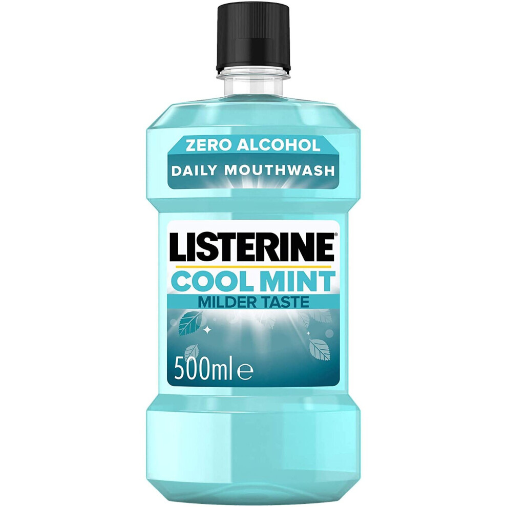 Listerine Cool Mint Milder Taste Mouthwash, 500 ml