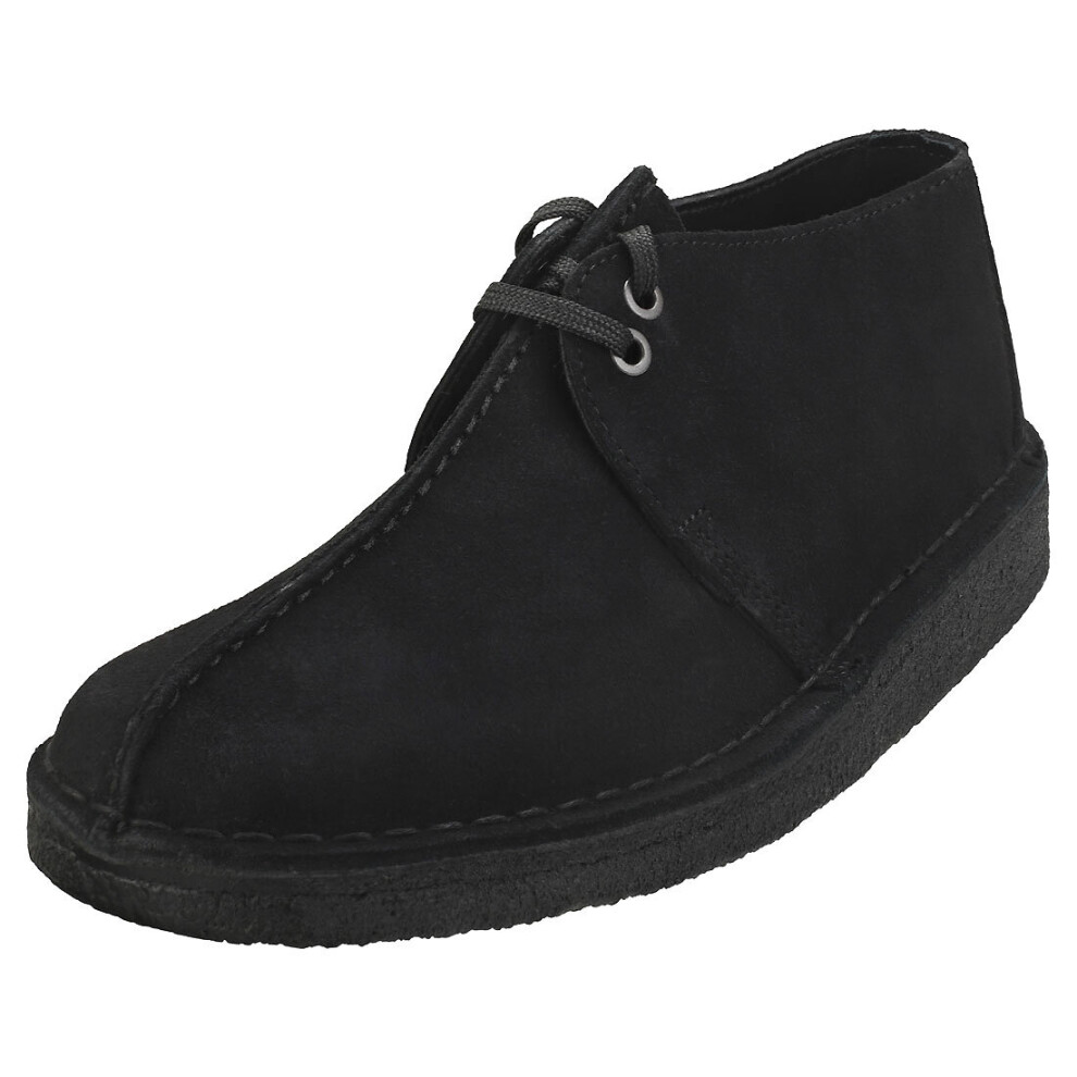 Clarks Originals Desert Trek Mens Desert Shoes In Suede - Size 8.5 Uk Black