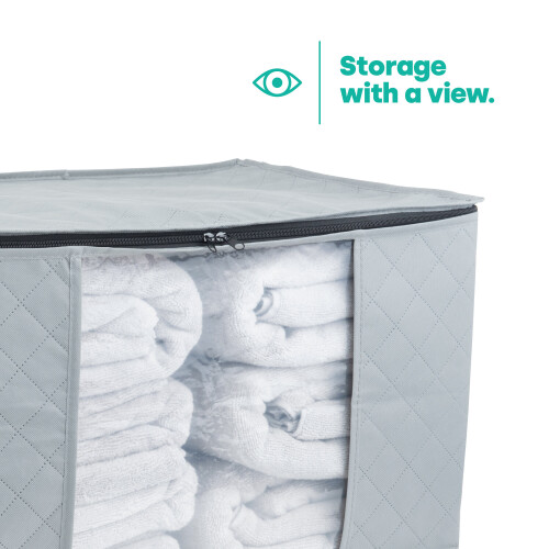 LIVIVO 3PC Large Zipped Clothes Storage Bags 1