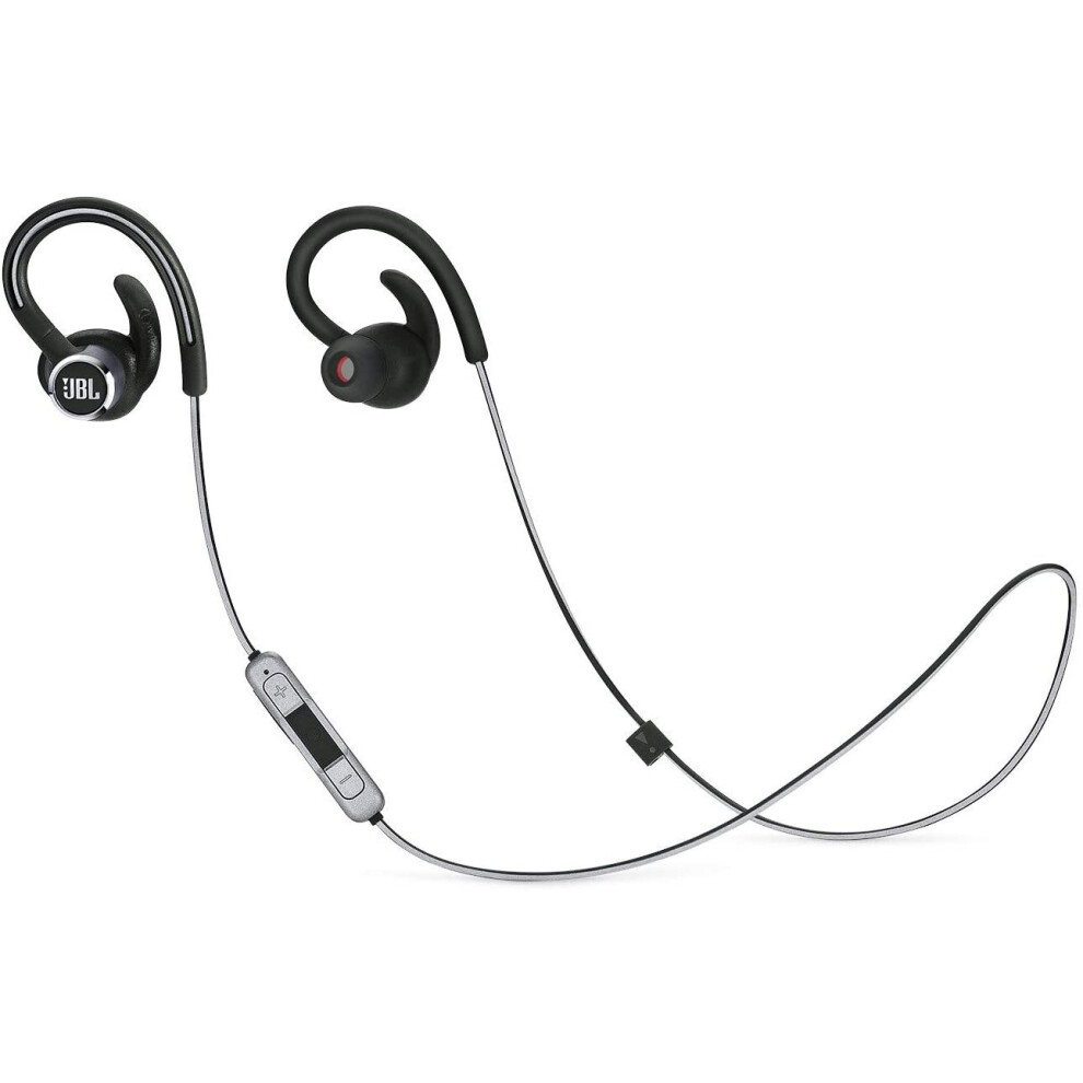 JBL Reflect Contour 2.0, Secure Fit, in-Ear Wireless Sport Headphone with 3-Button Mic/Remote - Black