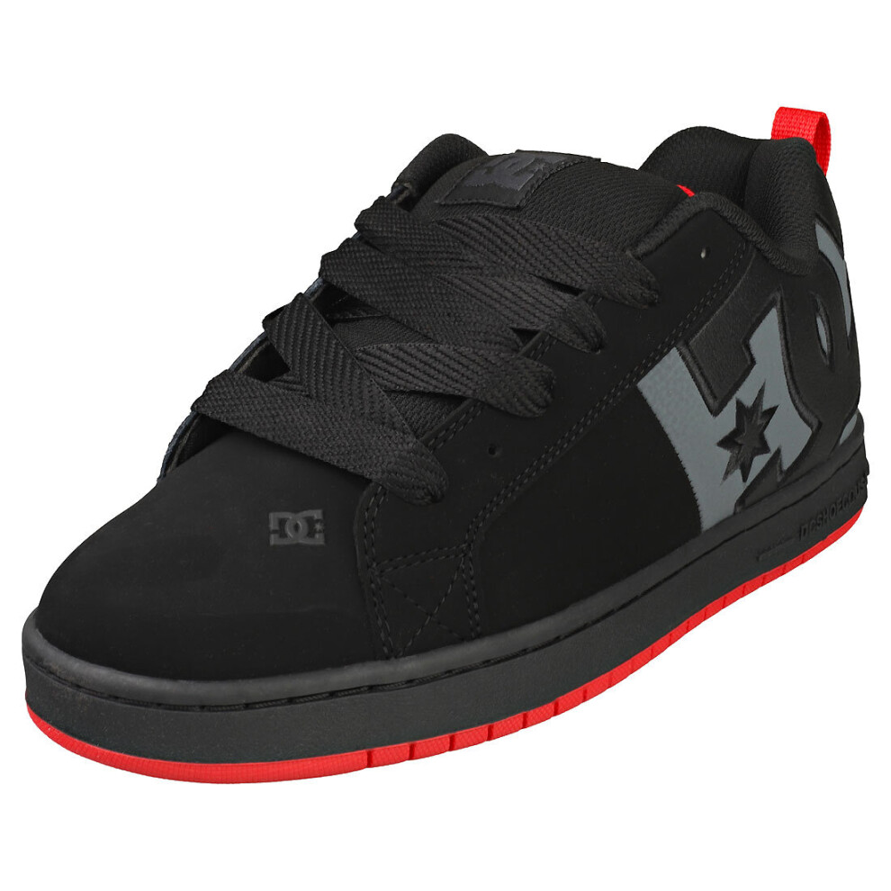 DC Shoes Court Graffik Sq Mens Skate Trainers in Black Grey - Size 10 UK