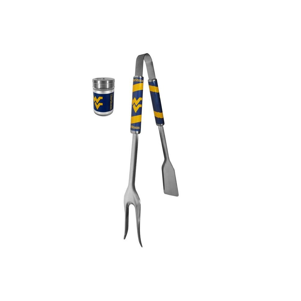 Siskiyou CBQM60SEA Unisex NCAA West Virginia Mountaineers 3-in-1 BBQ Tool & Season Shaker - One Size-image-OPC-P8Z98DP-NEW
