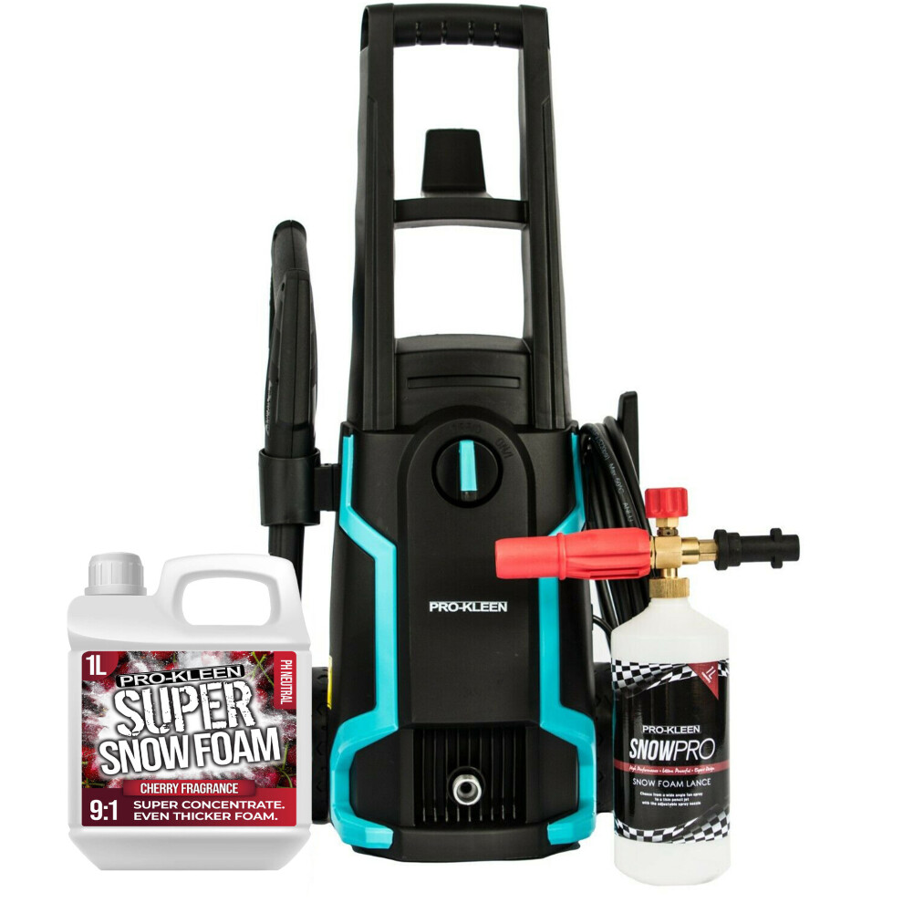 (Cherry Snow Foam 1L & Karcher Snow Foam Lance) Pressure Washer 1.6kW Car & Patio Cleaning Kits