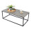 LIVIVO Industrial Coffee Table Rectangular Metal Frame Grey Modern Living Room 17