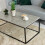 LIVIVO Industrial Coffee Table Rectangular Metal Frame Grey Modern Living Room 10