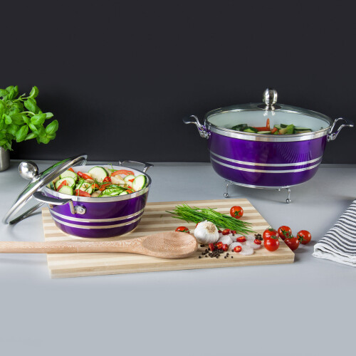 SQ Professional SQ Professional Metallic 5pc Die-Cast Non-Stick Stockpot Set 1
