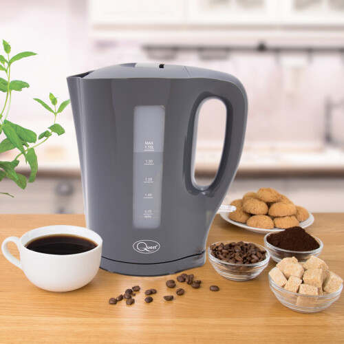 Quest (Grey) Quest Modern Kettle & Toaster Sets / 1.7L Kettle & 2 Slice Toaster 1