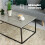 LIVIVO Industrial Coffee Table Rectangular Metal Frame Grey Modern Living Room 4