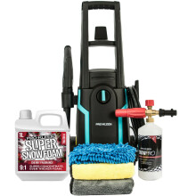 (Cherry Snow Foam 1L, Karcher Snow Foam Lance & Microfibre Kit) Pressure Washer 1.6kW Car & Patio Cleaning Kits