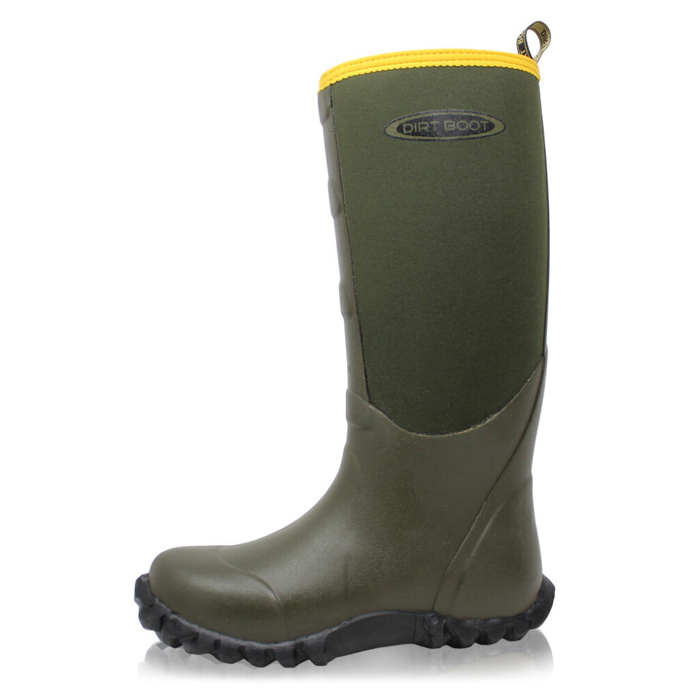 12 UK EU46 Green Dirt Boot Mens Neoprene Wellington Muck Field Sport Work Boots Rain Wellies on OnBuy