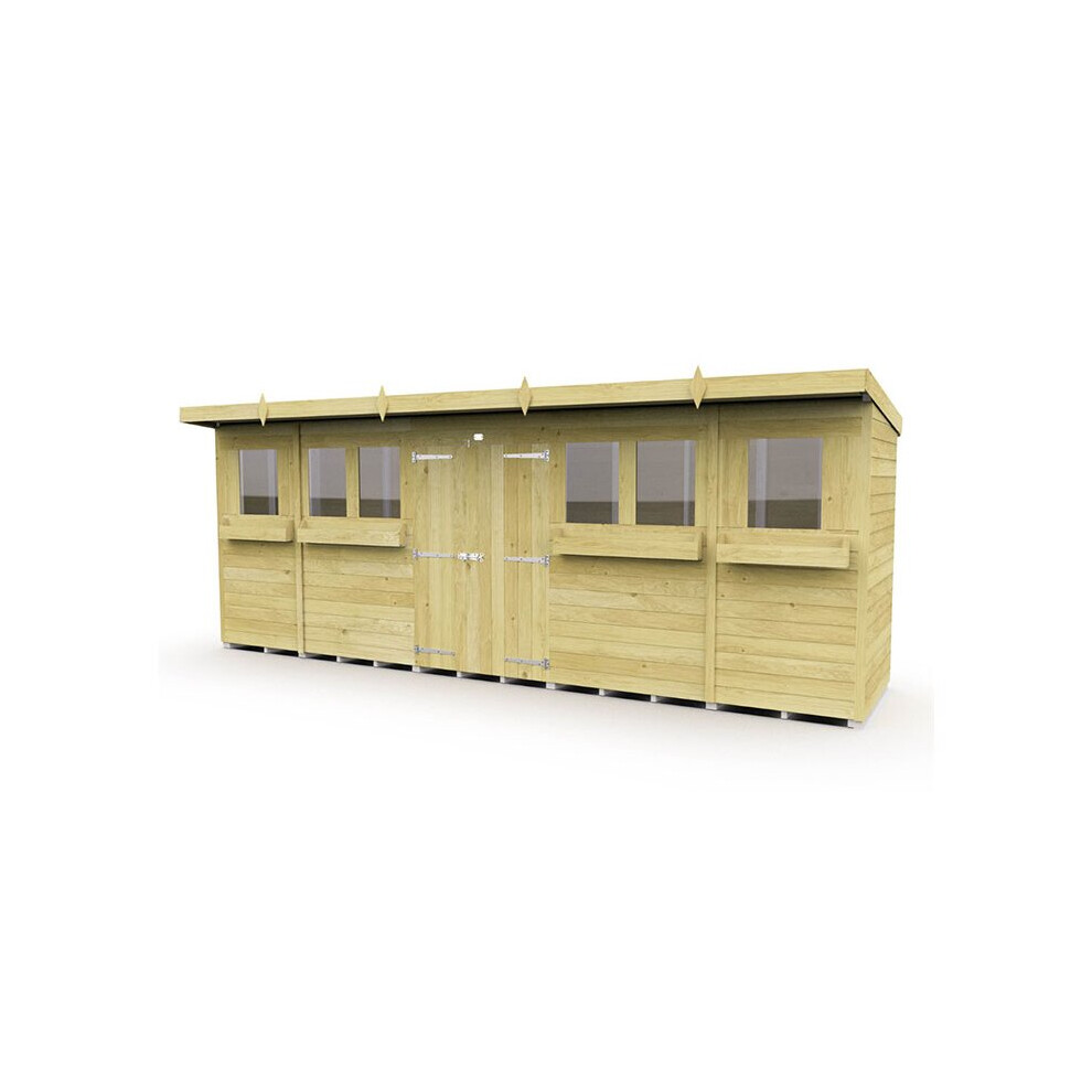Total Sheds Pent Summer Shed 18Ft X 4Ft Fast & Free 2-5 Nationwide Delivery