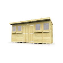 Pent Summer Shed 14ft x 4ft Fast & Free 2-5 Nationwide Delivery