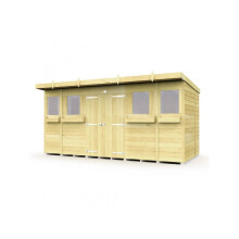Pent Summer Shed 14ft x 5ft Fast & Free 2-5 Nationwide Delivery