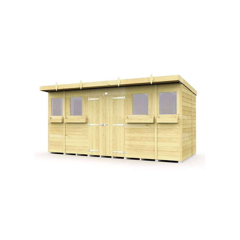 Total Sheds Pent Summer Shed 14Ft X 6Ft Fast & Free 2-5 Nationwide Delivery
