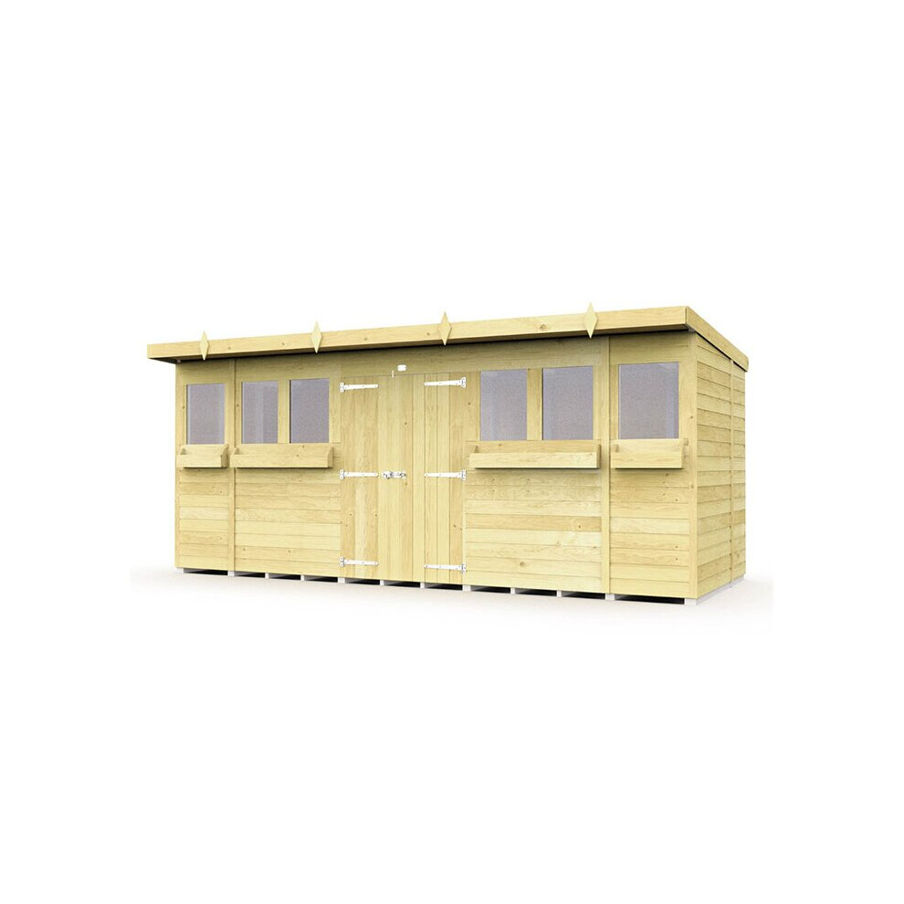 Total Sheds Pent Summer Shed 16Ft X 6Ft Fast & Free 2-5 Nationwide Delivery