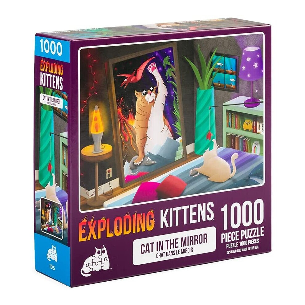Exploding Kittens Cat In The Mirror Jigsaw Puzzle - 1000 Pieces
