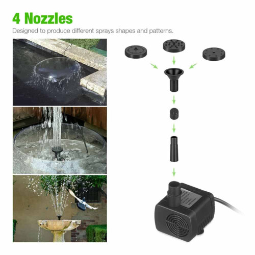 Solar Panel Powered Feature Water Pump Garden Pool Pond Aquarium Fountain Decor 1