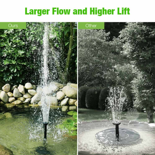 Solar Panel Powered Feature Water Pump Garden Pool Pond Aquarium Fountain Decor 2