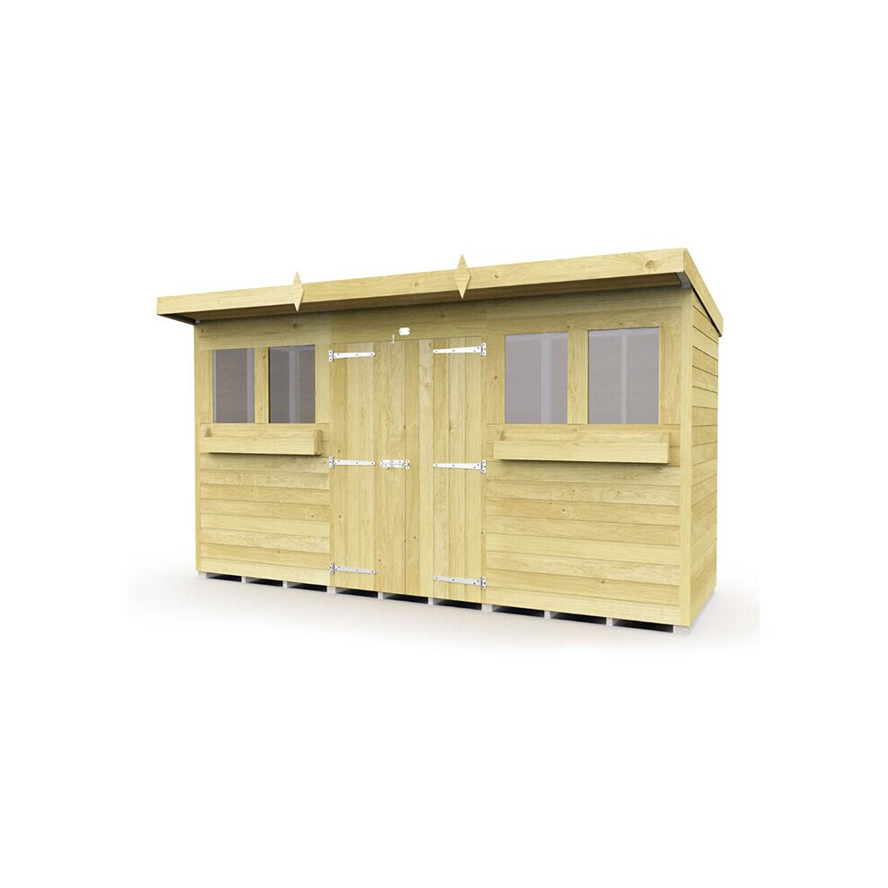 Total Sheds Pent Summer Shed 12Ft X 4Ft Fast & Free 2-5 Nationwide Delivery