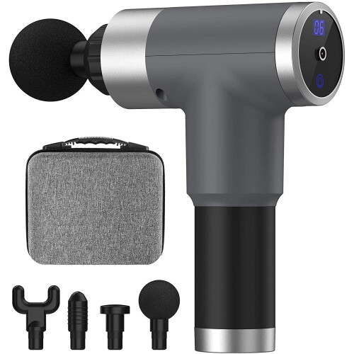 COTSOCO Deep Tissue Muscle Massage Gun, 6 Speeds & 4 Heads