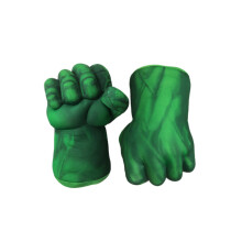 (Green Fist) Kids Spiderman Hulk Gloves Smash Hands Boxing Plush Toy Creative Gloves