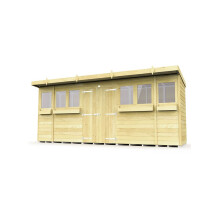 Pent Summer Shed 16ft x 4ft Fast & Free 2-5 Nationwide Delivery