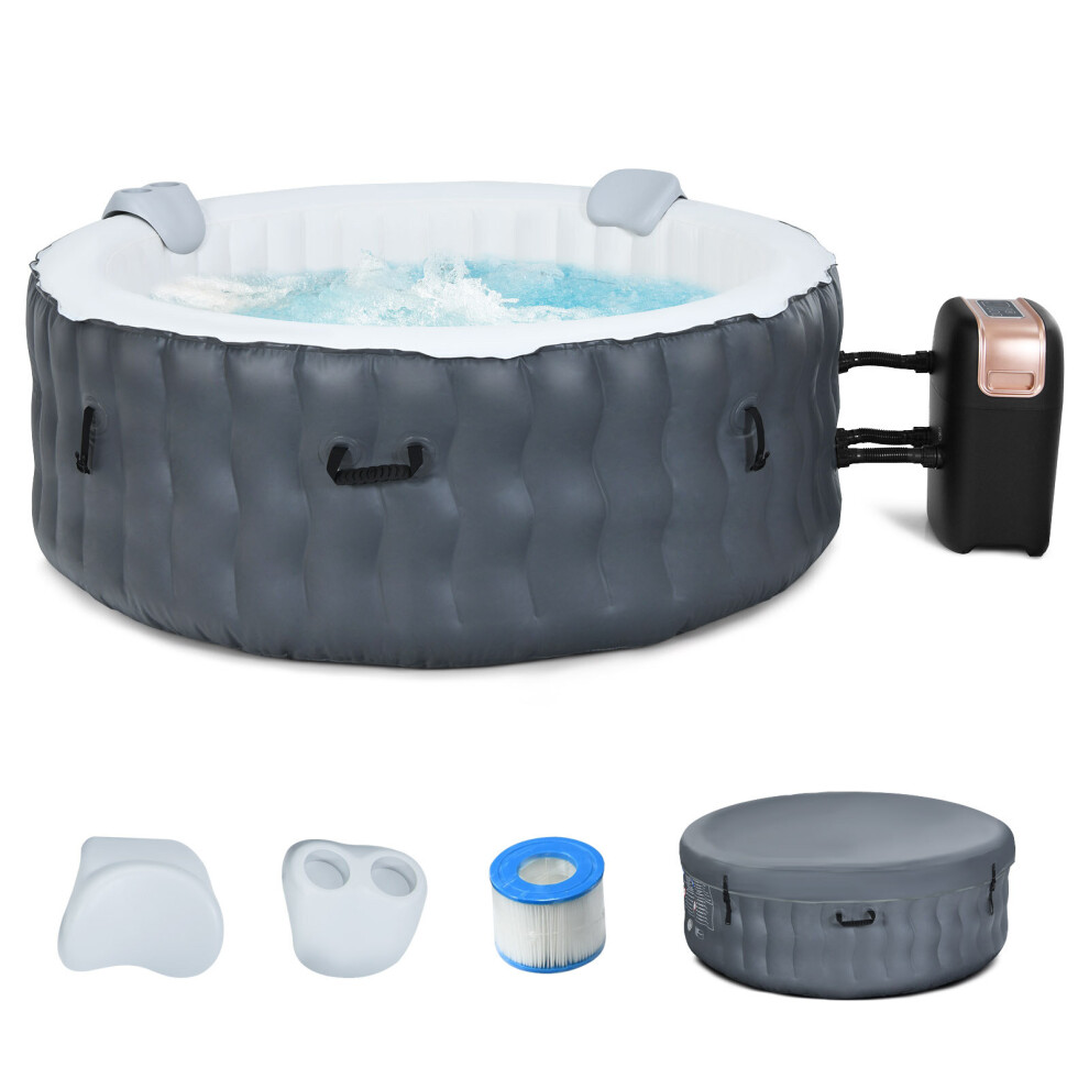 Inflatable Hot Tub Smart Filtration Bubble Hot Tub Spa w/ Massage