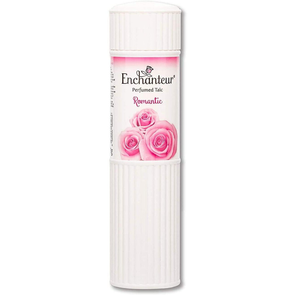 Enchanteur Romantic Perfumed Talc for Women ith Roses & Jasmine Extracts  - 250g