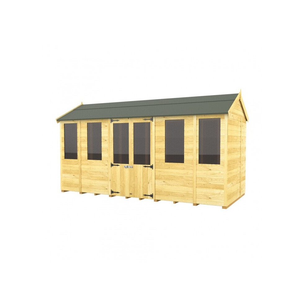 Total Sheds Apex Summer House 5Ft X 14Ft Fast & Free 2-5 Nationwide Delivery