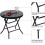 PHI VILLA Folding Side Table, Foldable Coffee Table, Outdoor Garden Table, Small Round Patio Table - Black 3