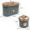 Bread Bin With Canister Tea Coffee Sugar Kitchen Sealed Lid Set 4