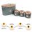 Bread Bin With Canister Tea Coffee Sugar Kitchen Sealed Lid Set 9