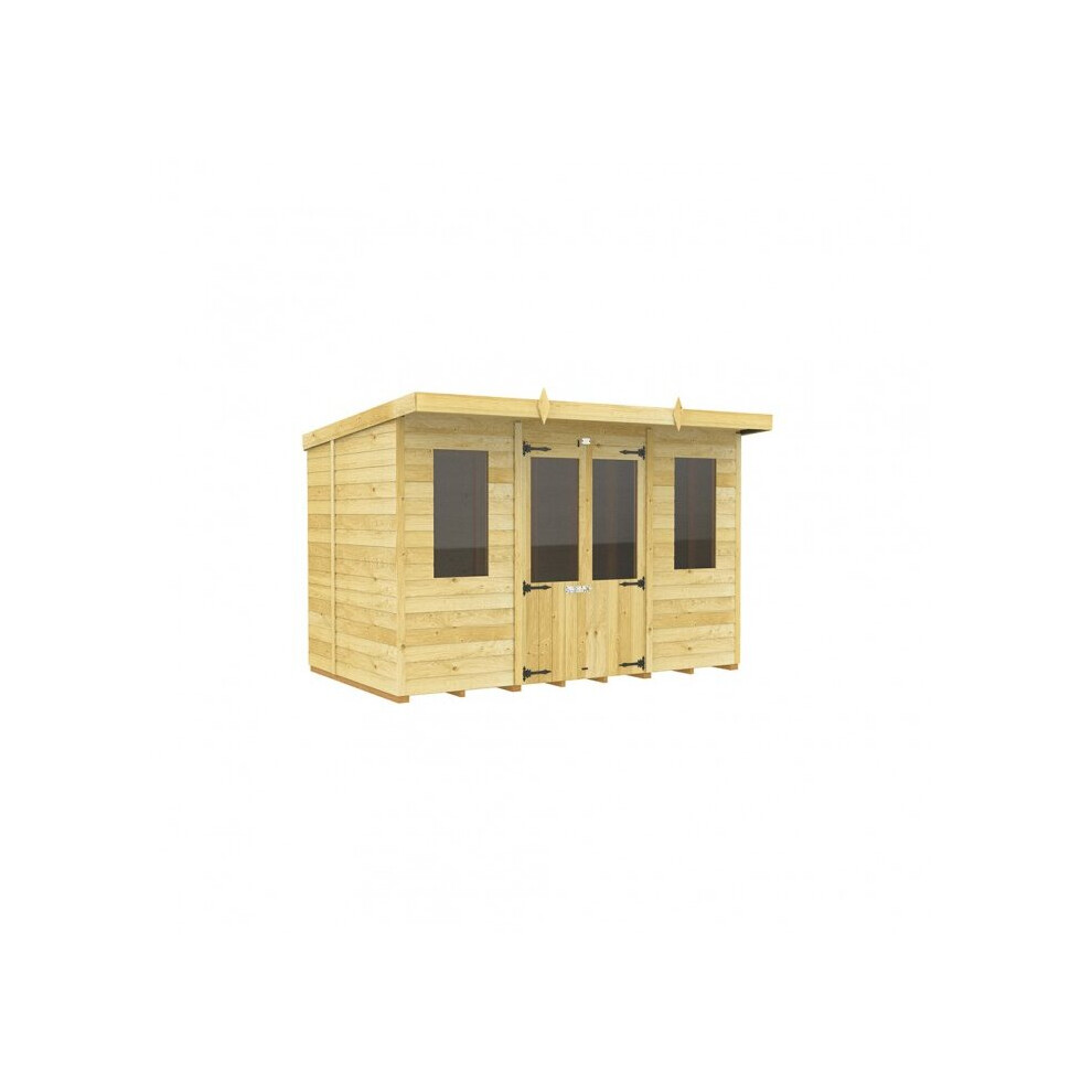 Total Sheds Pent Summer House 10Ft X 8Ft Fast & Free 2-5 Nationwide Delivery