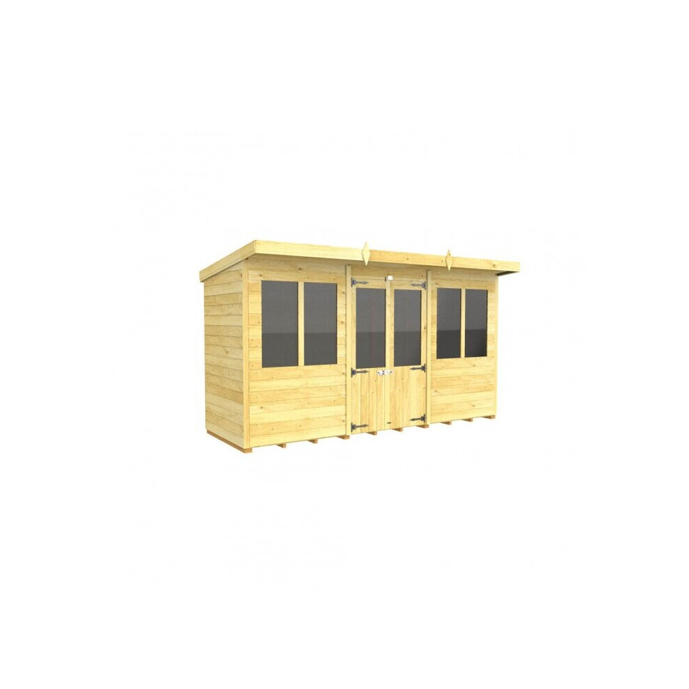 Total Sheds Pent Summer House 12Ft X 4Ft Fast & Free 2-5 Nationwide Delivery