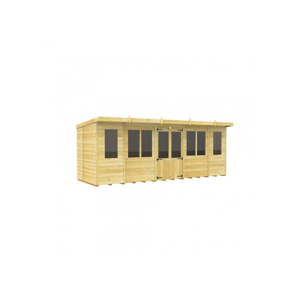 Total Sheds Pent Summer House 18Ft X 5Ft Fast & Free 2-5 Nationwide Delivery