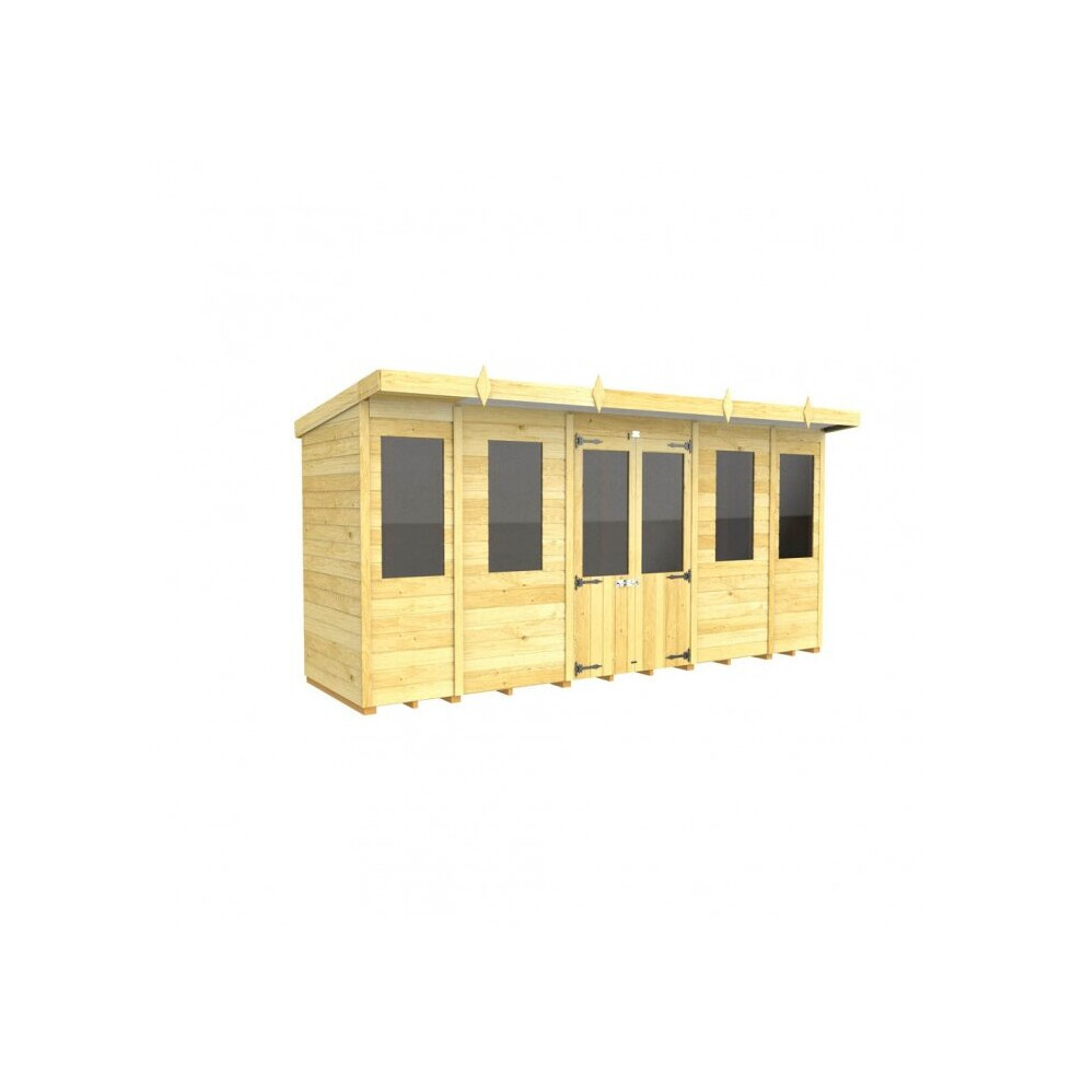 Total Sheds Pent Summer House 14Ft X 4Ft Fast & Free 2-5 Nationwide Delivery