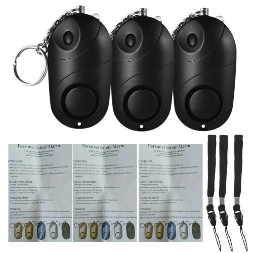 (Black, Standard) Personal Alarm 120-130Db Security Alarm Keychain 2