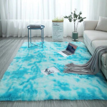 (60*160, light blue) Large Shaggy Fluffy Rugs Anti Slip Soft Carpet for Luxury Floor Area Bedroom Living Dining Room