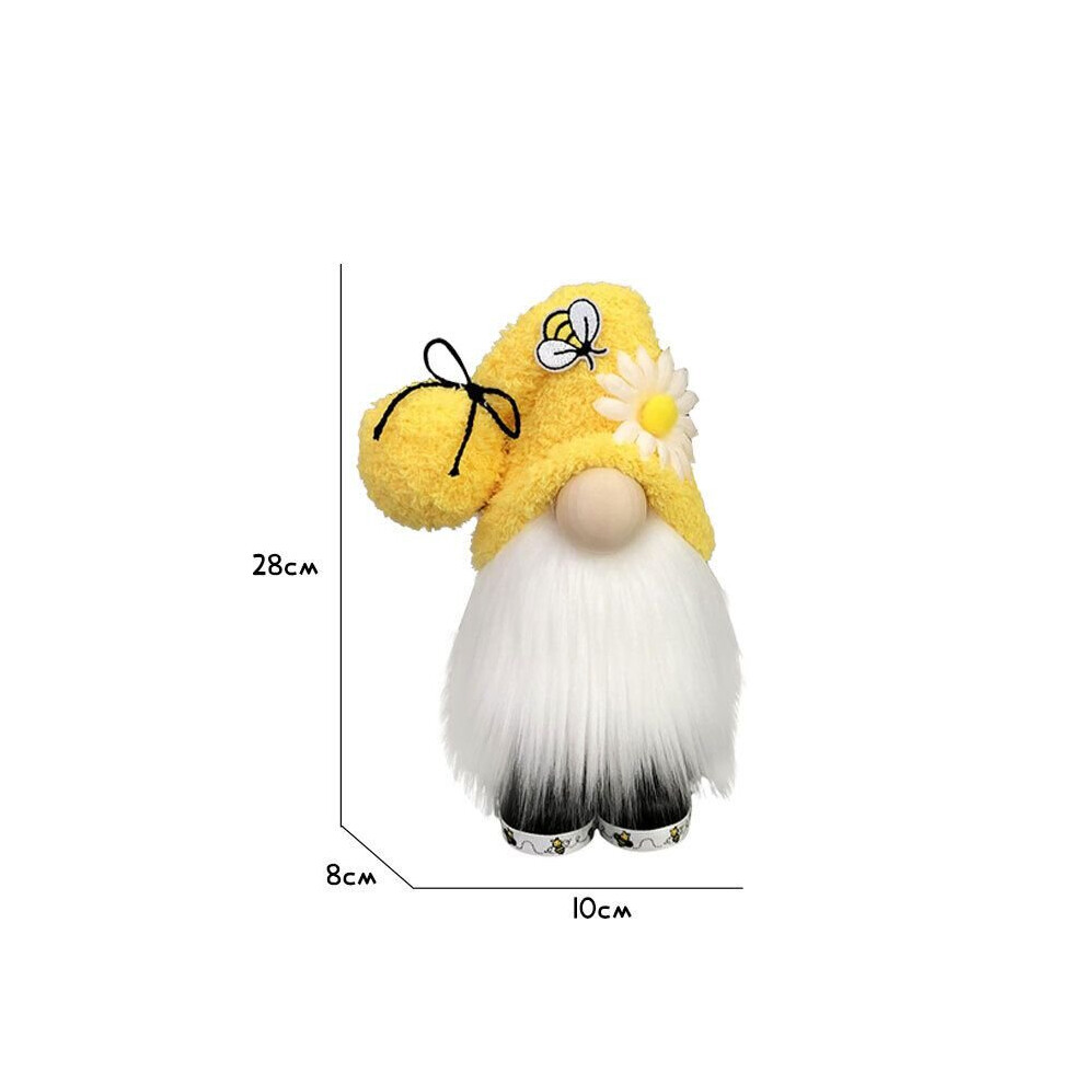 (Yellow) Bumble Bee Nordic Gnome Gonk Tomte Sunflower Swedish Plush Doll Kids Gifts Yellow