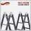 Black Heavy Duty 5.7M Aluminum Telescopic Ladder Step Multi-Purpose 4